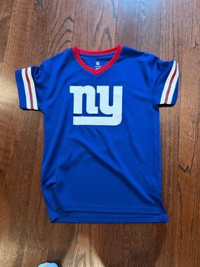 Kids Blue NY Football Tee with Red Trim. Brand new, never worn